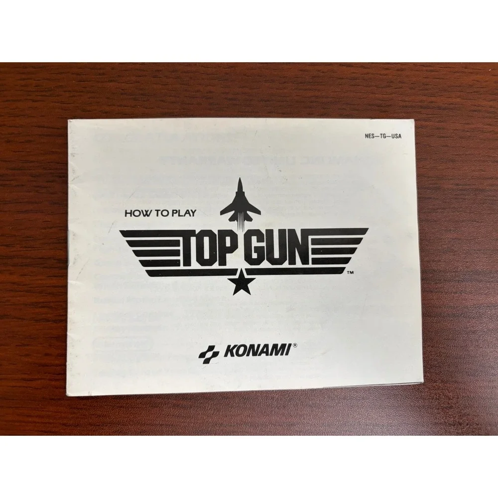 Top Gun NES Manual Instruction Booklet ONLY Nintendo Entertainment System